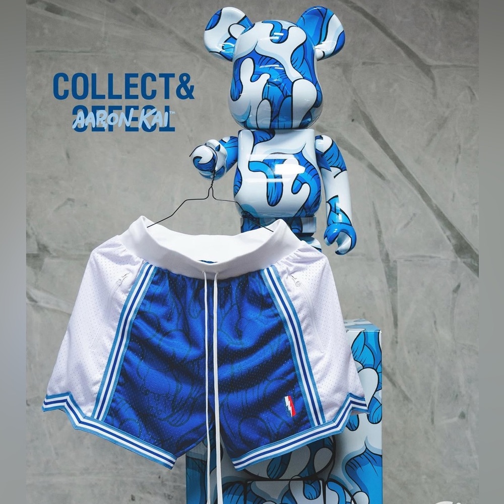 Collect & Select x Aaron Kai Bearbrick Swingman Basketball Shorts - MED Lakers!!